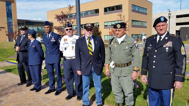 Veterans of different ages and branches of the military attended the ceremony.