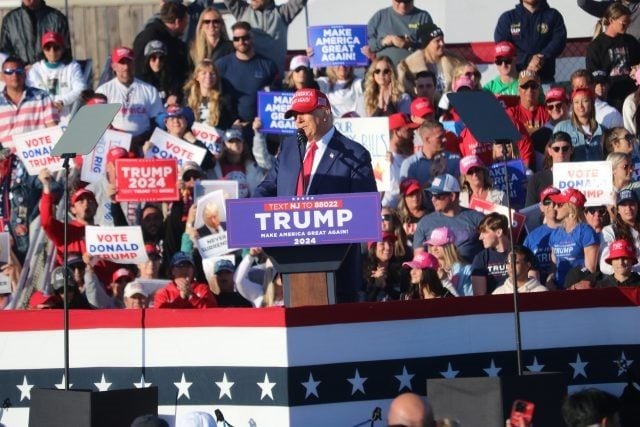 Trump Rally Podium
