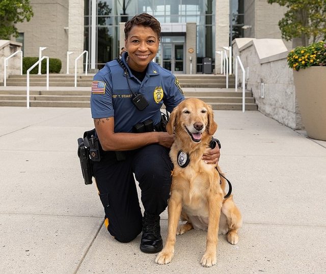 Stockton Police Chief Tracy Stuart and Freya