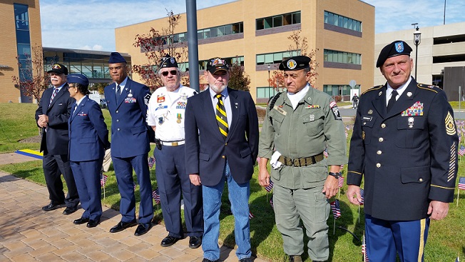 Veterans of different ages and branches of the military attended the ceremony.