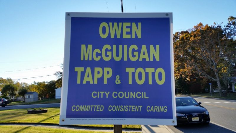 Michael Owen, Sean McGuigan, Dennis Tapp and James Toto are the Republican candidates.