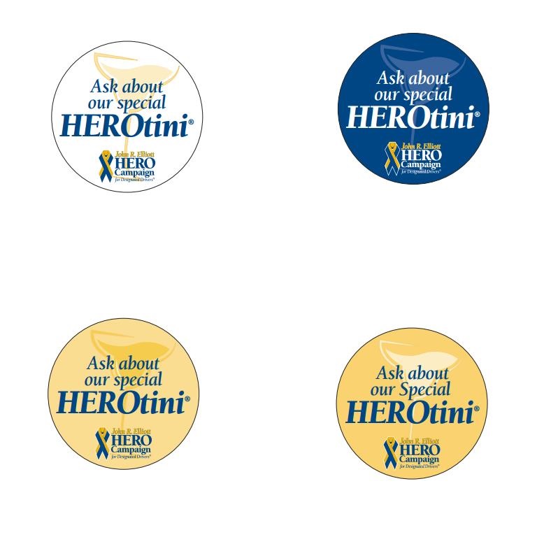 Logos promote the "HEROtini" contest.
